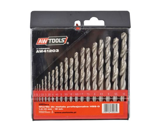 Metāla urbis AWTools AW41203; HSS; 1-10 mm; 19 gab. Аксессуары для дрелей