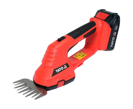 Dzīvžogu un zāles šķēres Yato YT-828355; 18 V; 1x2,0 Ah akum. Dzīvžogu šķēres