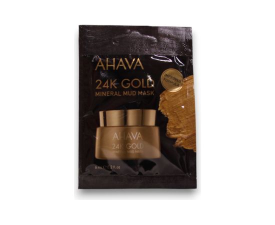 Ahava Single Use 24K Gold Mineral Hydrating Mud Mask For Face 6ml Ķermeņa kosmētika