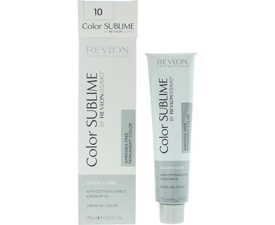 Revlon Color Sublime Permanent Hair Dye 10 Lightest Blonde 75ml Matu kopšana