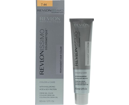 Revlon Revlonissimo Colorsmetique Permanent Hair Dye 7.44 Medium Intensive Copper Blonde 60ml Matu kopšana