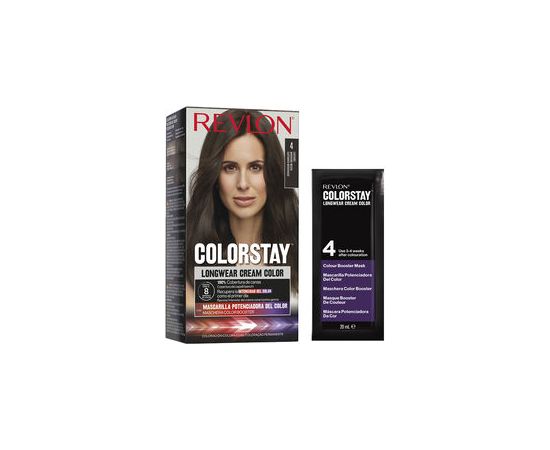 Revlon Colorstay Permanent Hair Dye 4 Dark Brown 165ml Matu kopšana