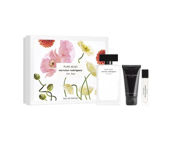 Xmas 2023 Set Narciso Rodriguez: Pure Musc, Eau De Parfum, For Women, 100 ml + Pure Musc, Eau De Parfum, For Women, 10 ml + Pure Musc, Hydrating, Body Lotion, 50 ml Dāvanu komplekti