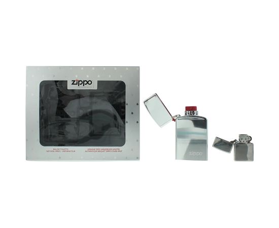 Set Zippo: Zippo, Eau De Toilette, For Men, 50 ml + Zippo, Windproof, Ligher, Silver Dāvanu komplekti