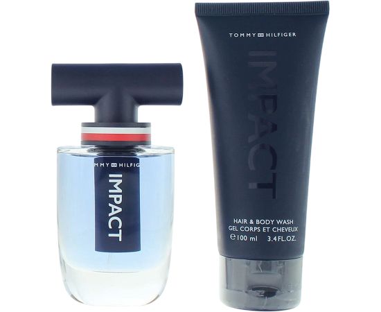 Set Tommy Hilfiger: Impact, Eau De Toilette, For Men, 50 ml + Impact, Shower Gel, Body, 100 ml Dāvanu komplekti