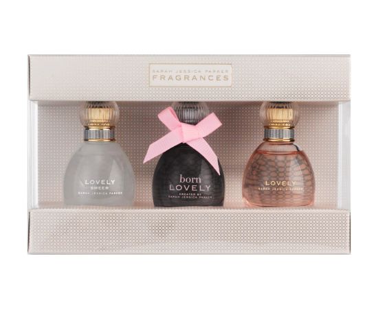 Set Sarah Jessica Parker: Lovely Sheer, Eau De Parfum, For Women, 10 ml + Born Lovely, Eau De Parfum, For Women, 10 ml + Lovely, Eau De Parfum, For Women, 10 ml Dāvanu komplekti