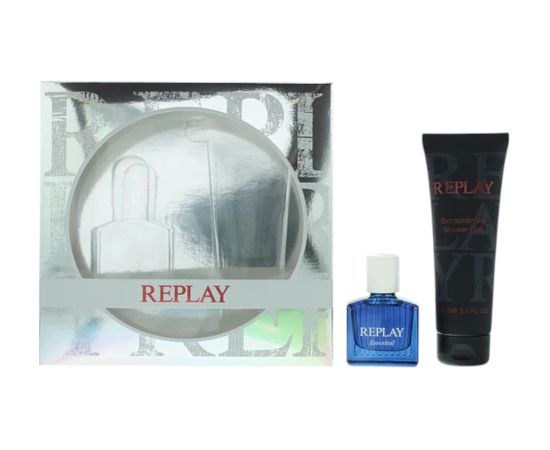 Set Replay: Essential, Eau De Toilette, For Men, 30 ml + Essential, Hydrating, Shower Gel, All Skin Types, 100 ml Dāvanu komplekti