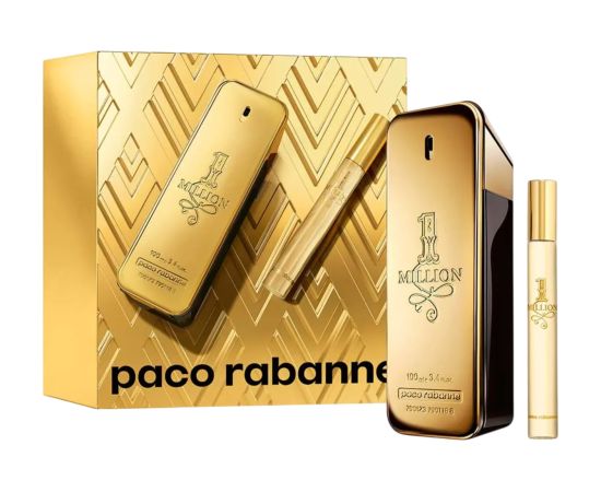 Set Paco Rabanne: 1 Million, Eau De Toilette, For Men, 100 ml + 1 Million, Eau De Toilette, For Men, 10 ml Dāvanu komplekti