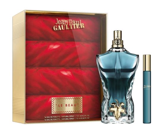 Set Jean Paul Gaultier: Le Beau, Eau De Toilette, For Men, 125 ml + Le Beau, Eau De Toilette, For Men, 10 ml Dāvanu komplekti