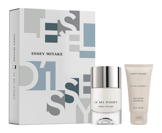 Set Issey Miyake: Le Sel D'Issey, Eau De Toilette, For Men, 50 ml + Le Sel D'Issey, Shower Gel, For All Skin Types, 50 ml Dāvanu komplekti
