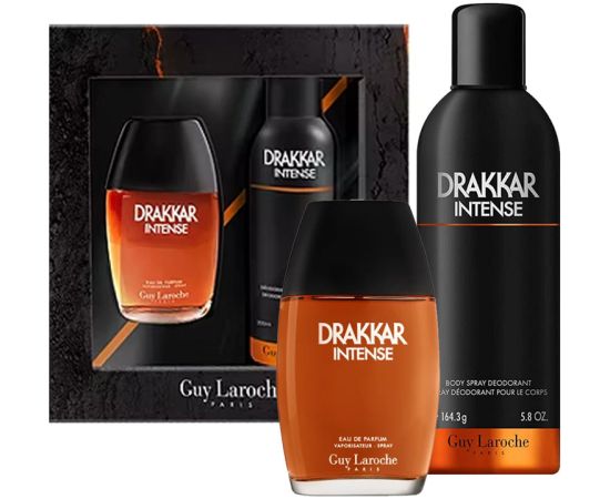 Set Guy Laroche: Drakkar Noir Intense, Eau De Parfum, For Men, 100 ml + Drakkar Noir Intense, Body Spray, 200 ml Парфюмерные наборы