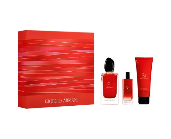 Set Giorgio Armani: Si Passione, Eau De Parfum, For Women, 100 ml + Si Passione, Eau De Parfum, For Women, 15 ml *Miniature + Si Passione, Body Lotion, Body, 75 ml Dāvanu komplekti