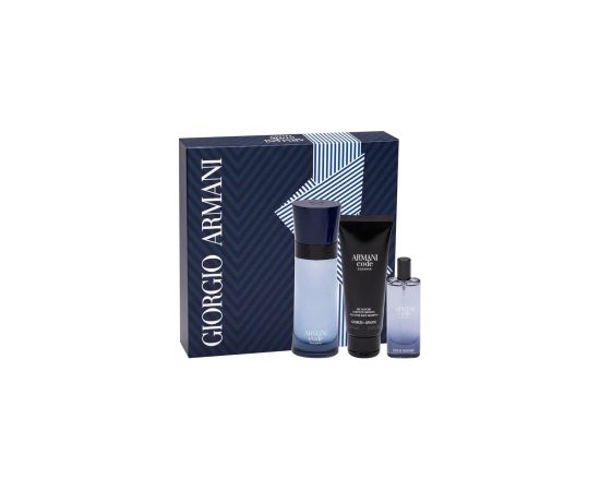 Set Giorgio Armani: Code Colonia, Eau De Toilette, For Men, 75 ml + Code Colonia, Eau De Toilette, For Men, 15 ml + Code Colonia, Shower Gel, All Skin Types, 75 ml Dāvanu komplekti