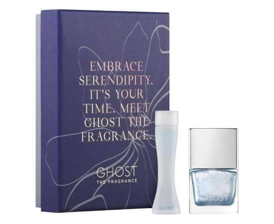 Set Ghost: The Fragrance, Eau De Toilette, For Women, 5 ml + Ghost, Nail Polish, Metallic Blue, 10 ml Парфюмерные наборы