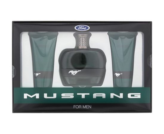 Set Ford: Mustang Green, Eau De Toilette, For Men, 100 ml + Mustang Green, Hydrating, Shower Gel, All Skin Types, 100 ml + Mustang Green, Hydrating, After-Shave Balm, 100 ml Dāvanu komplekti