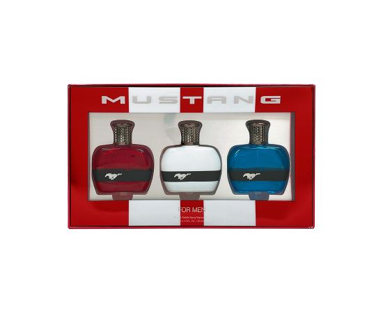 Set Ford: Mustang Blue, Eau De Toilette, For Men, 30 ml + Mustang Red, Eau De Toilette, For Men, 30 ml + Mustang White, Eau De Toilette, For Men, 30 ml Dāvanu komplekti