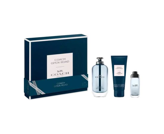 Set Coach: Open Road, Eau De Toilette, For Men, 100 ml + Open Road, Eau De Toilette, For Men, 15 ml + Open Road, Shower Gel, For All Skin Types, 100 ml Dāvanu komplekti