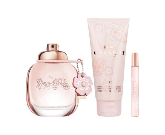 Set Coach: Floral, Eau De Parfum, For Women, 90 ml + Floral, Eau De Parfum, For Women, 7.5 ml + Floral, Body Lotion, All Over The Body, 100 ml Dāvanu komplekti