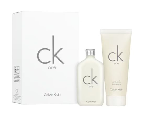 Set Calvin Klein: CK One, Eau De Toilette, Unisex, 50 ml + CK One, Body Wash, For Hair & Body, 100 ml Dāvanu komplekti