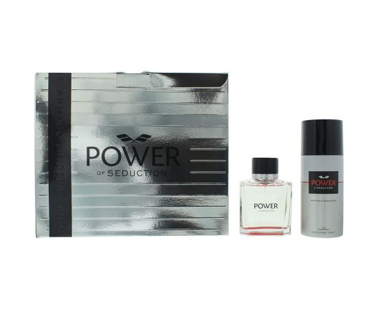 Set Antonio Banderas: Power Of Seduction, Eau De Toilette, For Men, 100 ml + Power Of Seduction, 24h Protection, Deodorant Spray, For Men, 150 ml Dāvanu komplekti