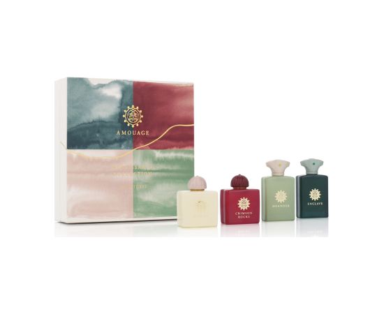 Set Amouage: Renaissance - Enclave, Eau De Parfum, For Men, 7.5 ml + Crimson Rocks, Eau De Parfum, For Women, 7.5 ml + Ashore, Eau De Parfum, For Women, 7.5 ml + Meander, Eau De Parfum, For Men, 7.5 ml Dāvanu komplekti