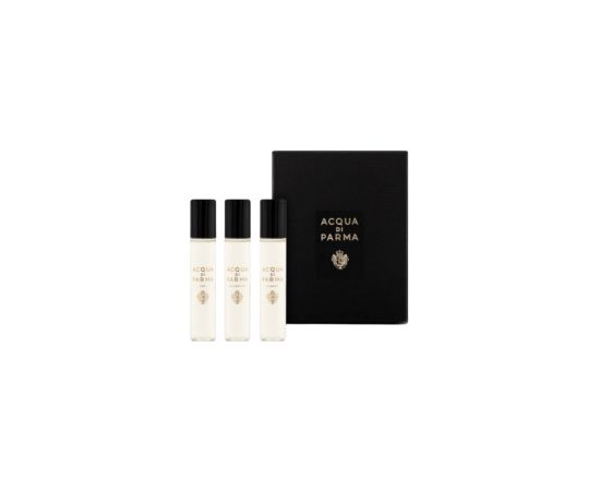 Set Acqua di Parma: Signatures Of The Sun - Sakura, Eau De Parfum, Unisex, 12 ml + Signatures Of The Sun - Yuzu, Eau De Parfum, Unisex, 12 ml + Signatures Of The Sun - Osmanthus, Eau De Parfum, Unisex, 12 ml Dāvanu komplekti