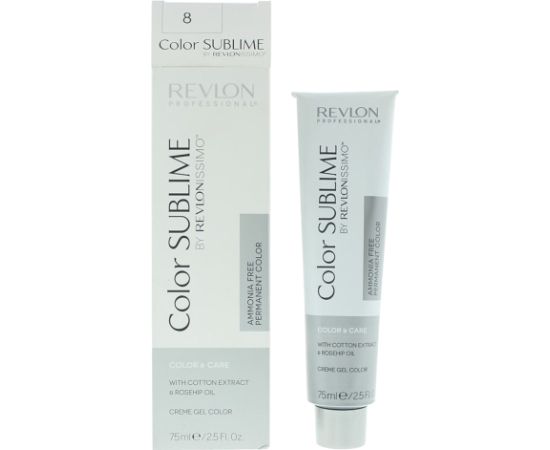 Revlon, Color Sublime, Permanent Hair Dye, 8 Light Blonde, 75 ml Matu kopšana