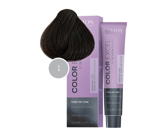 Revlon, Color Excel, Semi-Permanent Hair Dye, 1 Black, 70 ml Matu kopšana