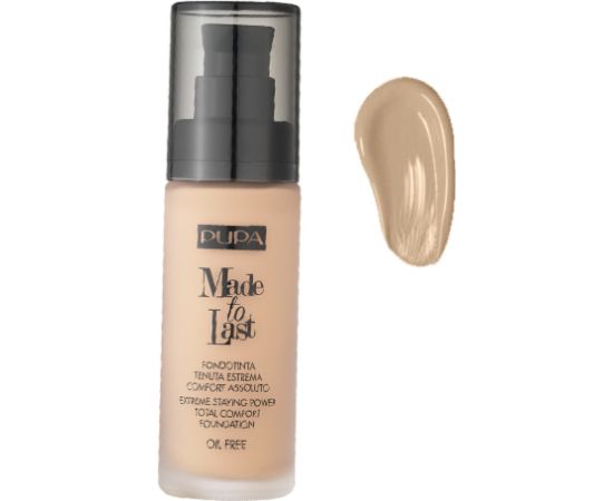 Pupa, Made To Last, Paraben-Free, Long Lasting, Liquid Foundation, 050, Sand, 30 ml *Tester Dekoratīvā kosmētika