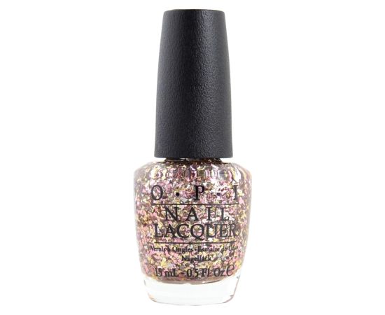 Opi, Nail Lacquer, Nail Polish, NL M80, Gaining Mole-mentum (Rose/Gold Glitter), 15 ml Nagu lakas