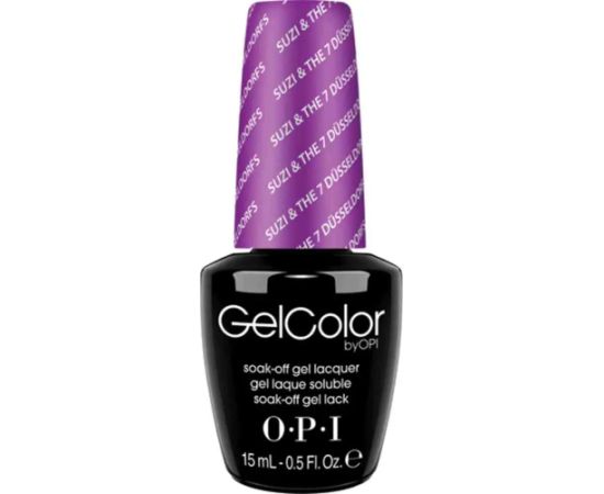Opi, Gel Color, Top Coat, Semi-Permanent Nail Polish, Suzi & The 7 Dusseldorfs, 15 ml *Tester Nagu lakas
