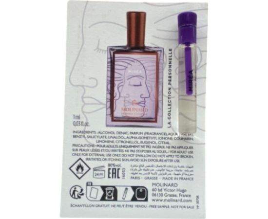 Molinard, Collection Personnelle - Mirea, Eau De Parfum, Unisex, 1 ml *Vial Духи и косметика