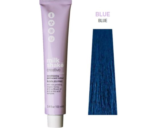 Milk Shake, Creative, SLS/SLES-Free, Permanent Hair Dye, .1.A Blue, 100 ml Matu kopšana