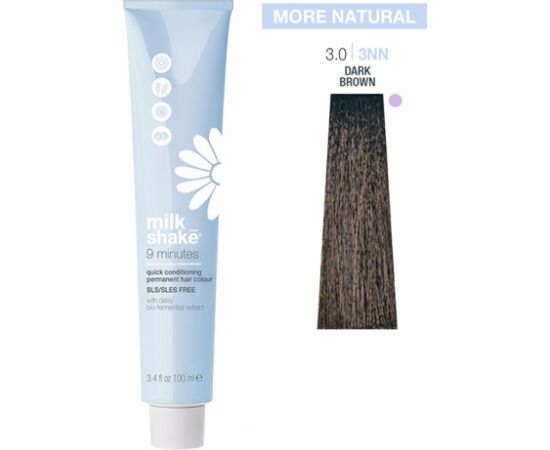 Milk Shake, 9 Minutes, SLS/SLES-Free, Permanent Hair Dye, 3.03NN Dark Brown, 100 ml Matu kopšana