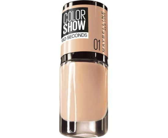 Maybelline, Color Show 60 Seconds, Nail Polish, Nr. 1, Go Bare, 7 ml Nagu lakas