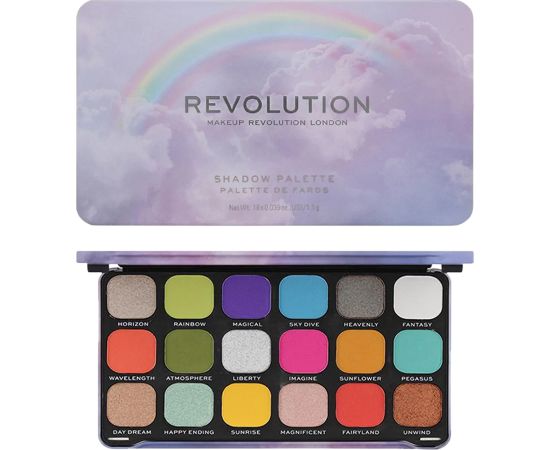 Makeup Revolution, Rainbow, Eyeshadow Palette, 18, 19.8 g Kосметические средства