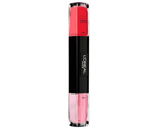 L'Oreal Paris, Infallible, Nail Polish 2-In-1, 020, Fuschia For Life, 2 x, 5 ml Nagu lakas