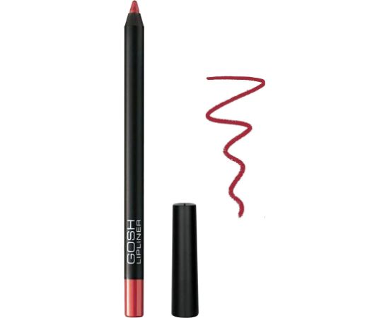 Gosh, Velvet Touch, Waterproof, Lip Liner, 004, Simply Red, 1.2 g *Tester Lūpu krāsas, spīdumi, balzāmi