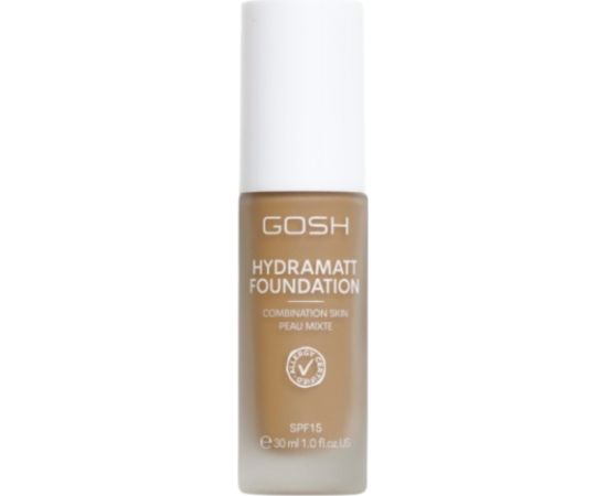 Gosh, Hydramatt, Matte, Liquid Foundation, 014Y, Dark, SPF15, 30 ml Dekoratīvā kosmētika