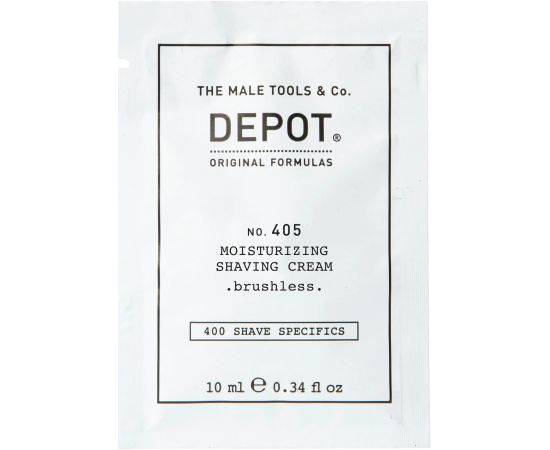 Depot, 400 Shave Specifics No. 405, Allantoin, Moisturizing, Shaving Cream, 10 ml Bārdas kopšana