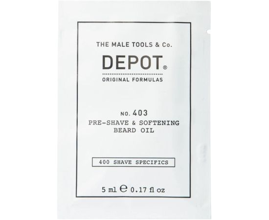 Depot, 400 Shave Specifics No. 403, Sweet Almond, Softening, Pre-Shaving Oil, 5 ml Bārdas kopšana