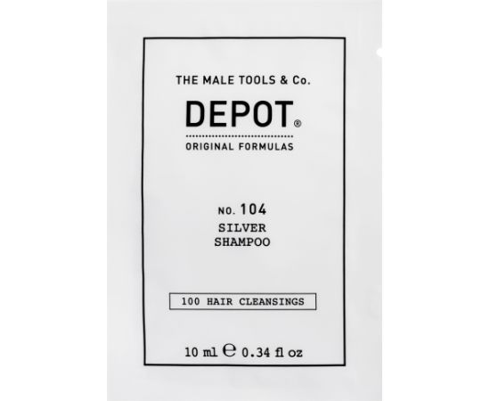 Depot, 100 Hair Cleansing No. 104, Botanical Complex, Hair Shampoo, For Neutralisation Of Yellow Tones, 10 ml Šampūni