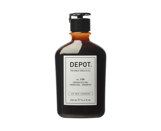 Depot, 100 Hair Cleansing No. 108, Charcoal, Hair Shampoo, Detoxifying, 250 ml Šampūni