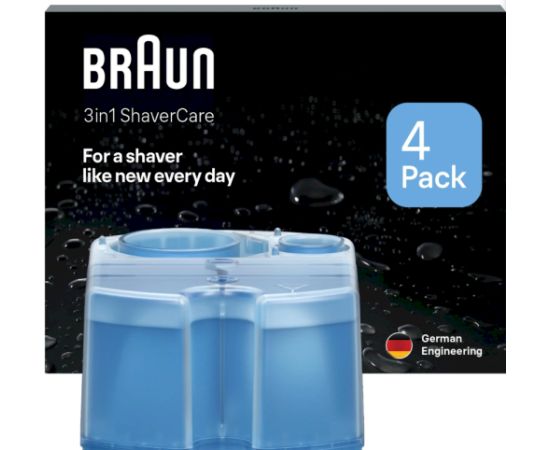 Braun CCR4 Clean & Renew Refill Kasetnes ar tīr. šķidrumu skuvekļiem 4 gab. Jaunumi - Skaistums