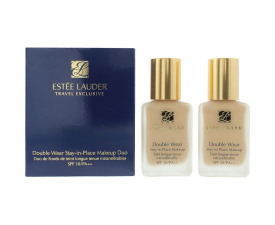 Estée Lauder Set Duo, Estee Lauder, Double Wear - Stay-In-Place Makeup, Oil-Free, Matte Finish, Liquid Foundation, 1W2, Sand, SPF 10, 2 pcs, 30 ml Dekoratīvā kosmētika