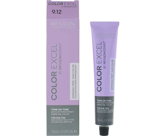 Revlon, Color Excel, Semi-Permanent Hair Dye, 9.12 Very Light Ash Iridescent Blonde, 70 ml Matu kopšana