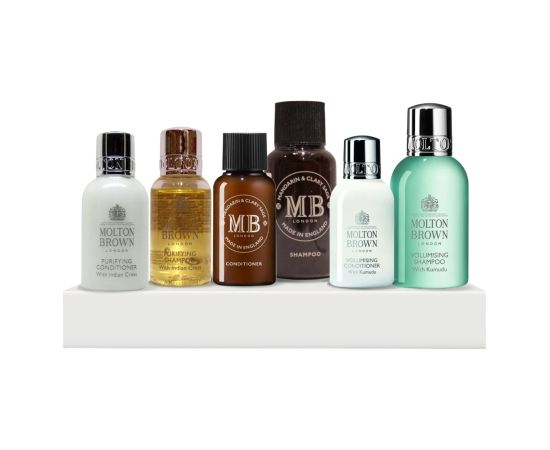 Hair Therapy Discovery Set Molton Brown: Indian Cress, Hair Shampoo, For Purifying, 30 ml + Indian Cress, Hair Conditioner, For Purifying, 30 ml + Mandarin & Clary Sage, Hair Conditioner, For Repairing, 30 ml + Molton Brown, Kumudu, Hair Shampoo, For Volu Matu kopšana