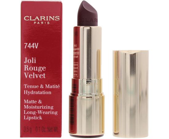 Clarins, Joli Rouge, Matte, Cream Lipstick, 744V, Plum, 3.5 g Lūpu krāsas, spīdumi, balzāmi