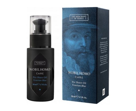 The Merchant Of Venice, Venetian Blue, Olive Oil, Hydrating & Softening, Pre-Shaving Oil, 50 ml Bārdas kopšana