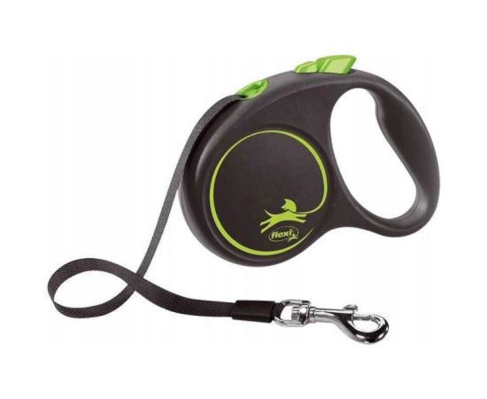 Flexi Automatic leash Black Design S 5 m, green Citas preces